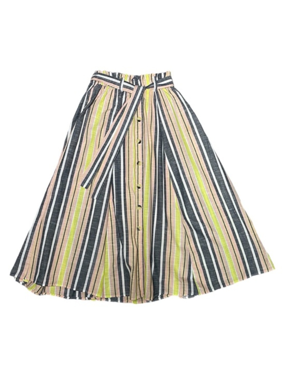 Audrey Lane Cotton Maxi Button-Front Skirt